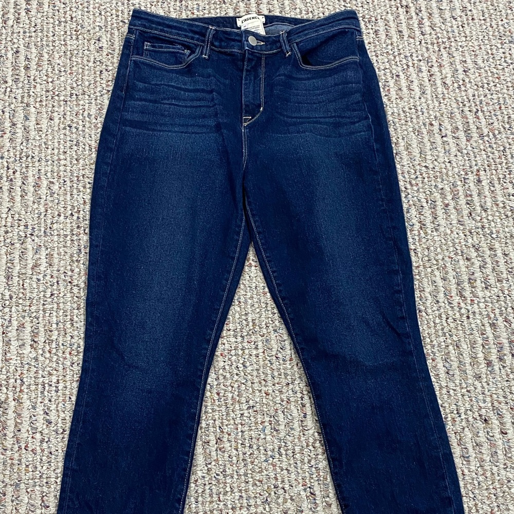 L'AGENCE Women's Skinny Jeans in Dark Indigo Blue